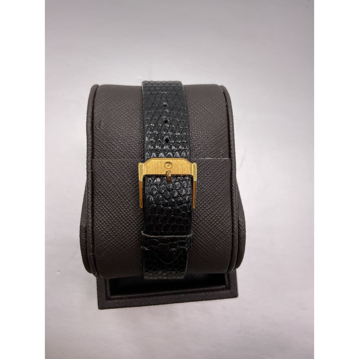 Movado Men's Black Museum Dial Black Lizard Strap Watch 87-45-882