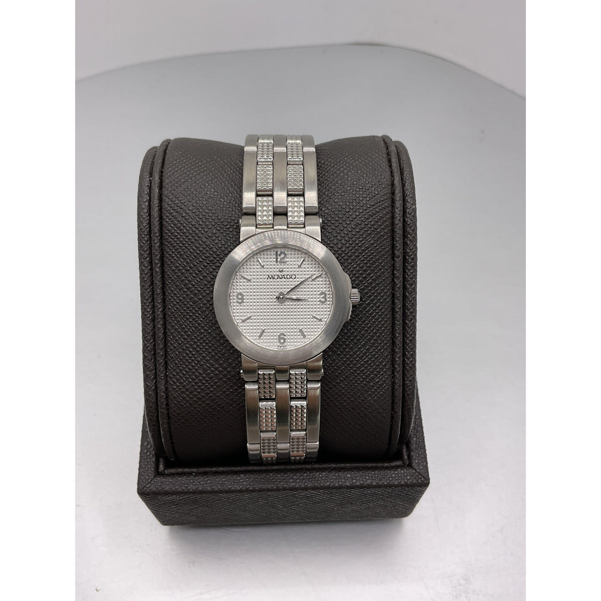 Movado Ladies Silver Tone Dial Stainless Steel Bracelet Watch 060374-1