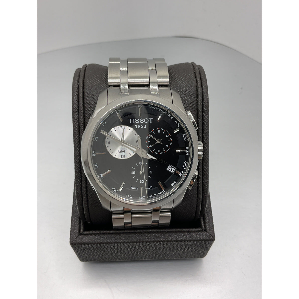 Tissot Men's GMT Couturier Black Dial Stainless Steel Watch T035.439.11.051.00