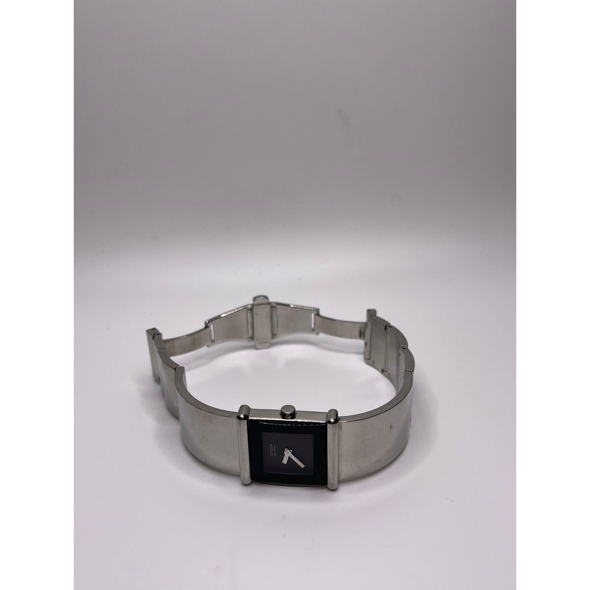 Citizen Eco-Drive Ladies Black Dial Stainless Steel Quartz Watch 130648