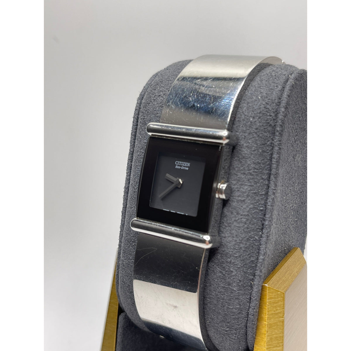 Citizen Eco-Drive Ladies Black Dial Stainless Steel Quartz Watch 130648