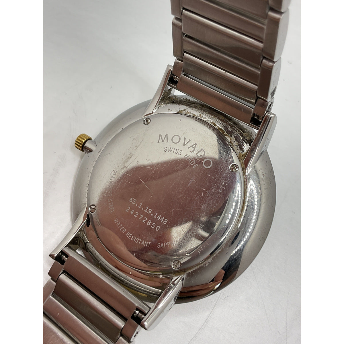 Movado Ultraslim Men's Two Tone Stainless Steel Watch 0607169