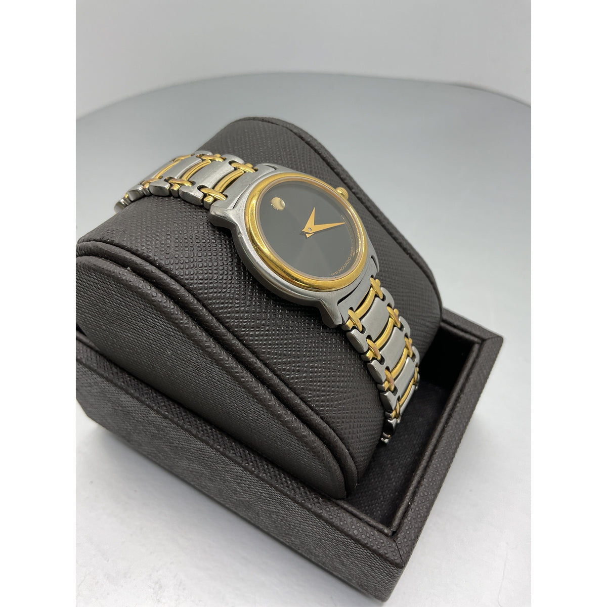 Movado Ladies Museum Dial Two Tone Stainless Steel Bracelet Watch 81.E3.815.5