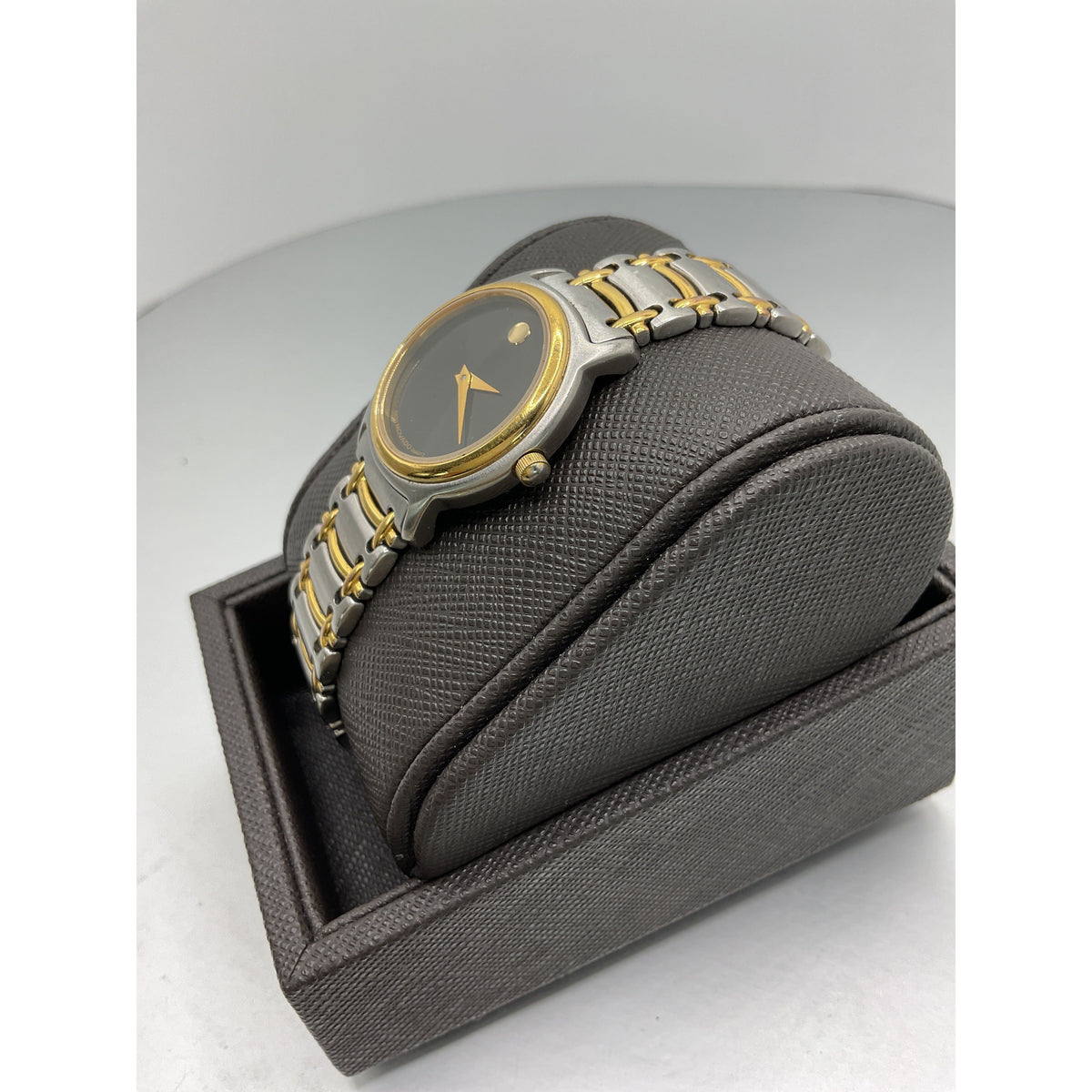 Movado Ladies Museum Dial Two Tone Stainless Steel Bracelet Watch 81.E3.815.5