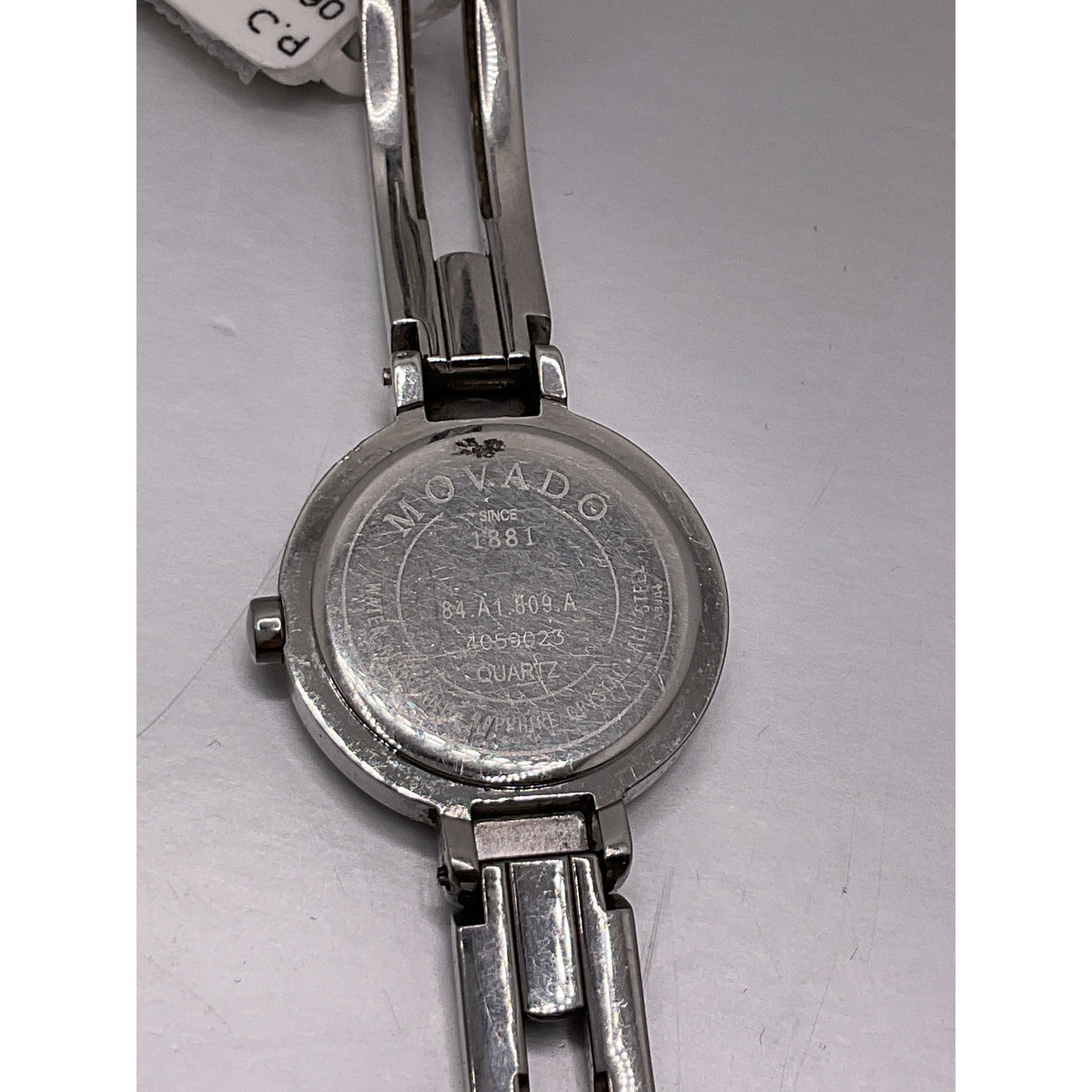 Movado Harmony Ladies Black Dial Stainless Steel Bangle Bracelet Watch 0604428-1