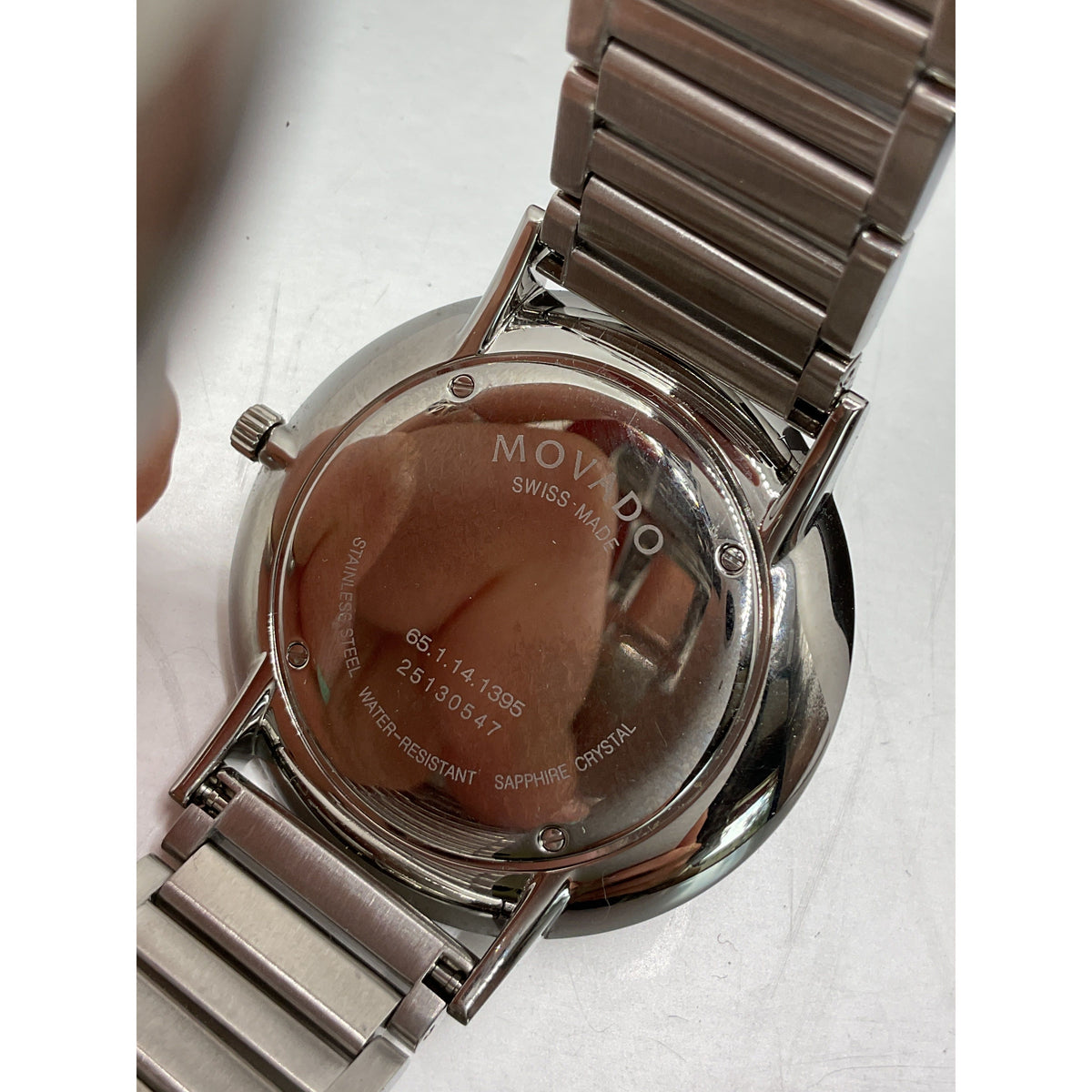 Movado Men's UltraSlim Blue Dial Stainless Steel Bracelet Watch 0607168