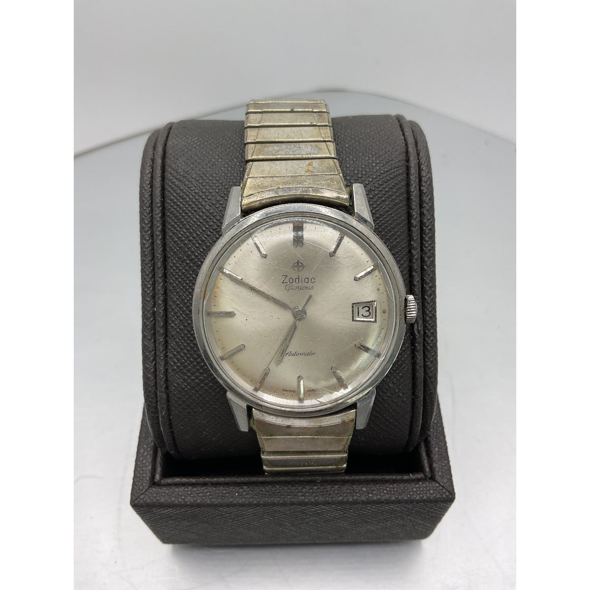 Zodiac Glorious Automatic Silver Dial Stretch Band Watch