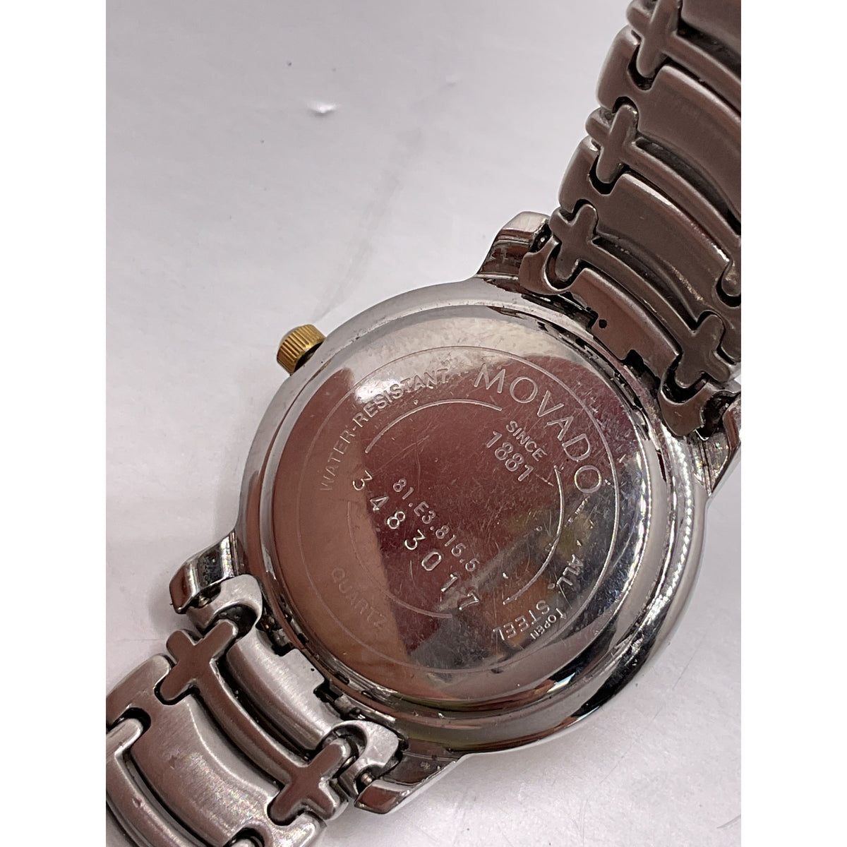 Movado Ladies Museum Dial Two Tone Stainless Steel Bracelet Watch 81.E3.815.5