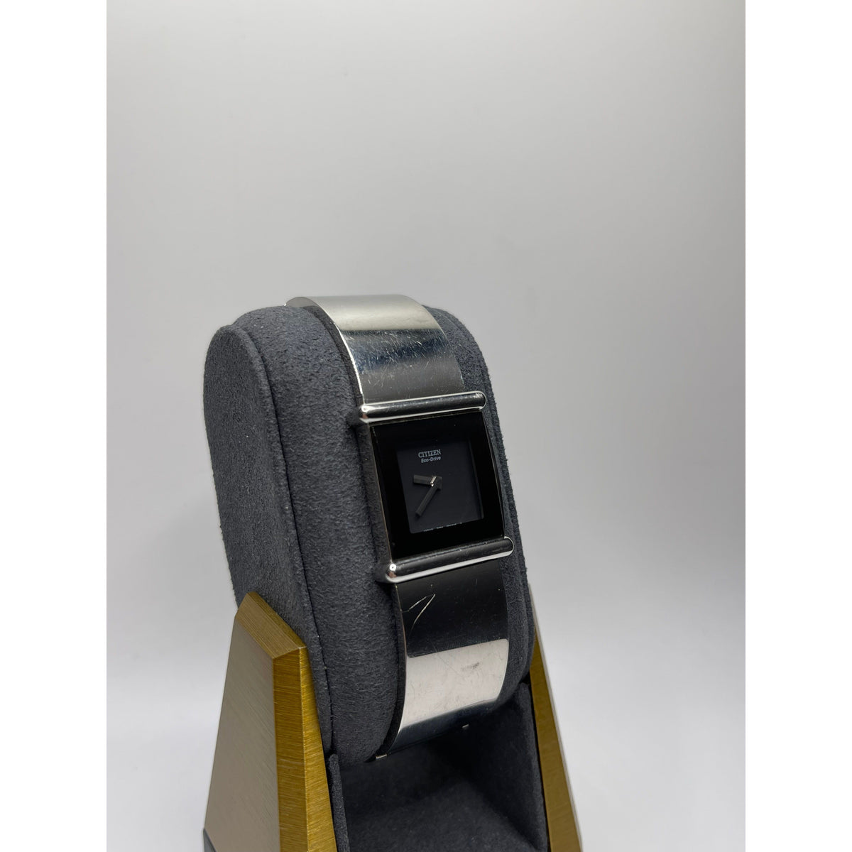 Citizen Eco-Drive Ladies Black Dial Stainless Steel Quartz Watch 130648