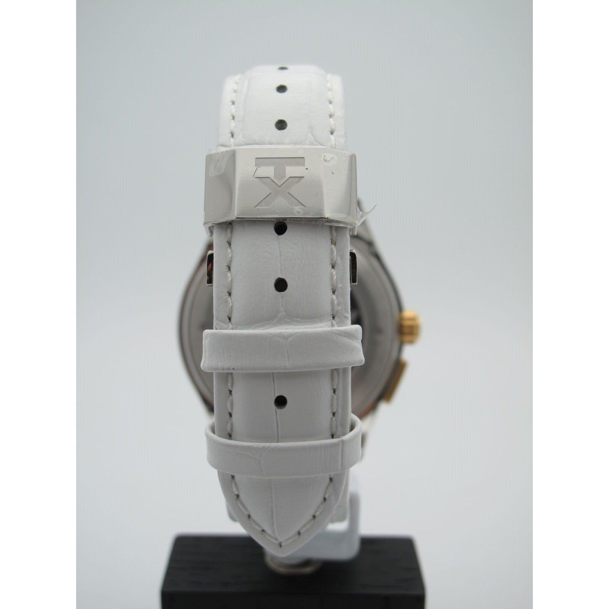 Timex TX Men's Perpetual Calendar White Dial Two Tone Leather Band Watch T3C504