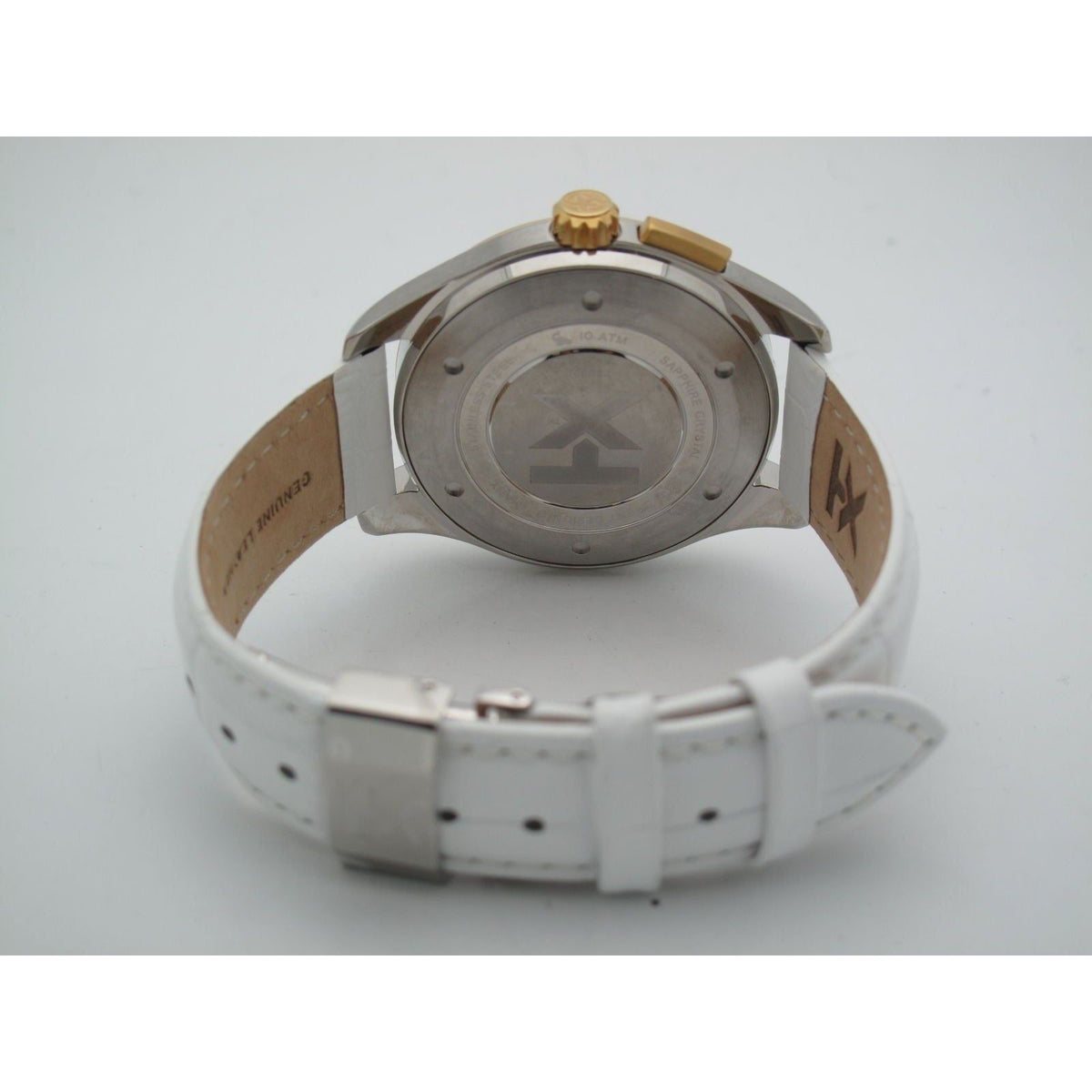 Timex TX Men's Perpetual Calendar White Dial Two Tone Leather Band Watch T3C504