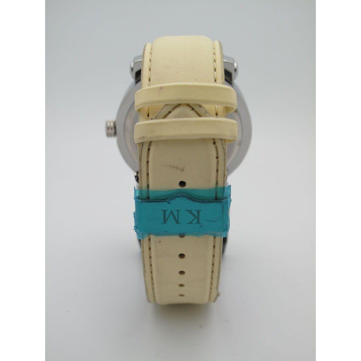 King Master 104M Men's 0.06CT Diamonds Black & Silver Dial & Beige Band Watch