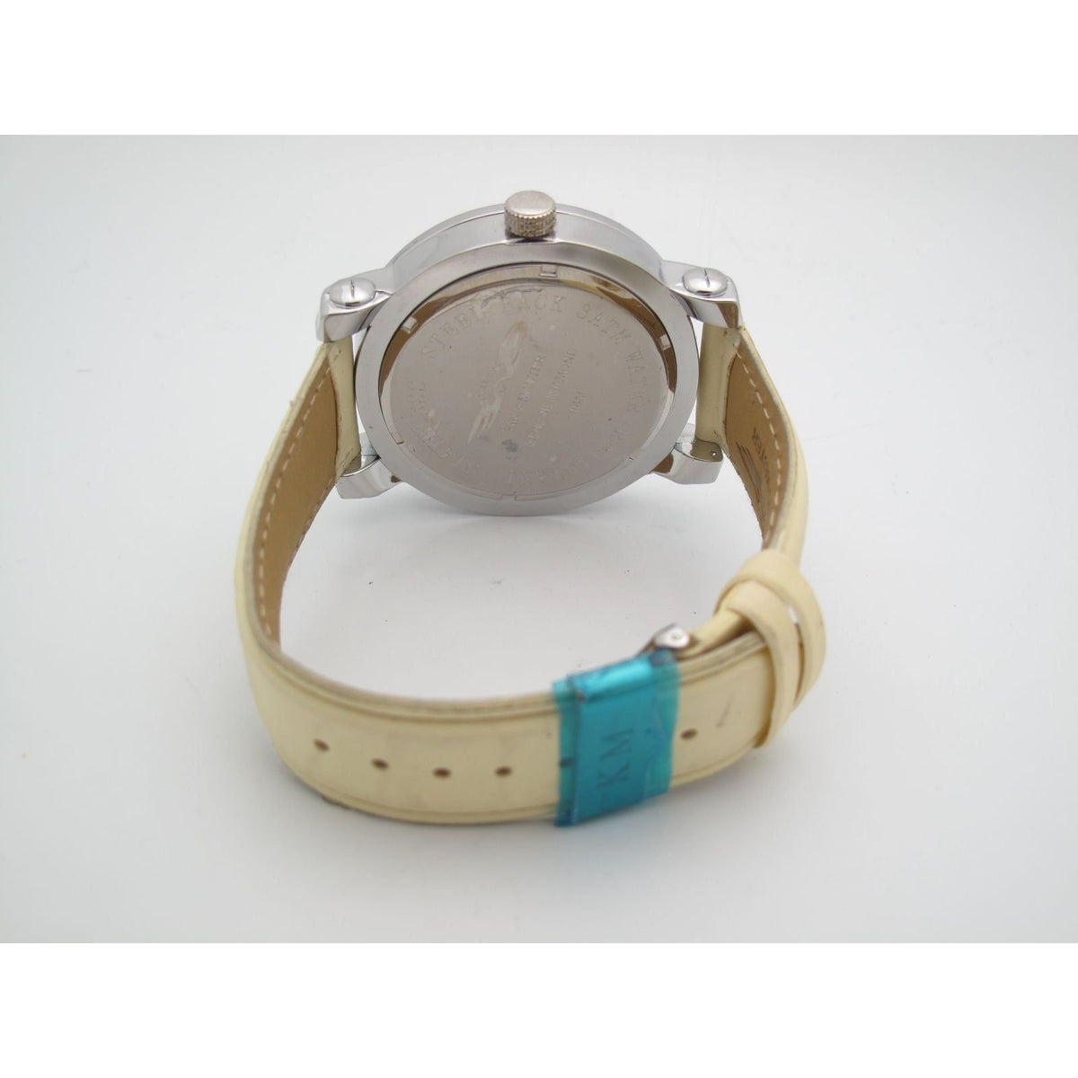 King Master 104M Men's 0.06CT Diamonds Black & Silver Dial & Beige Band Watch