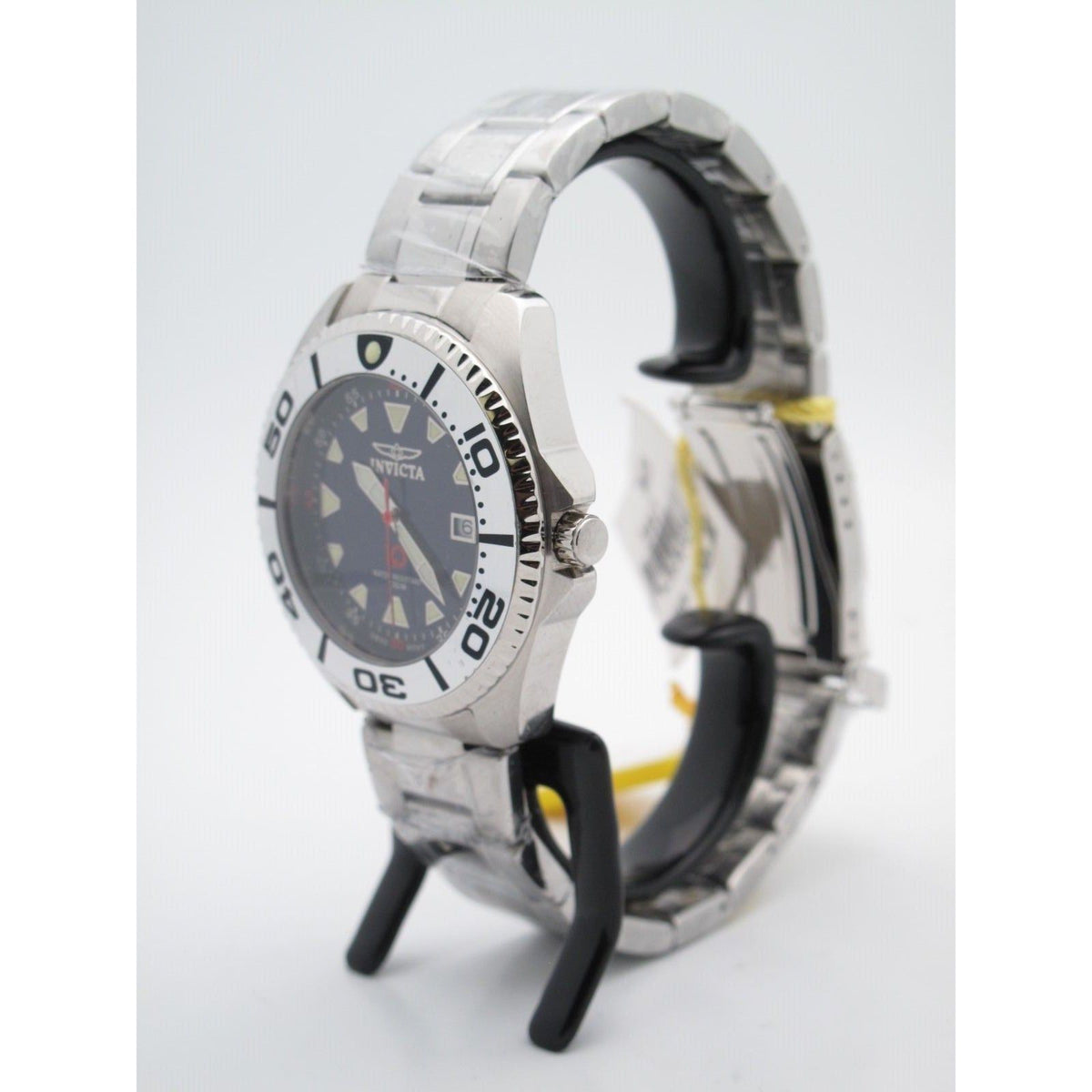 Invicta 10 Year Battery Men's Stainless Steel Black Dial Watch 3867