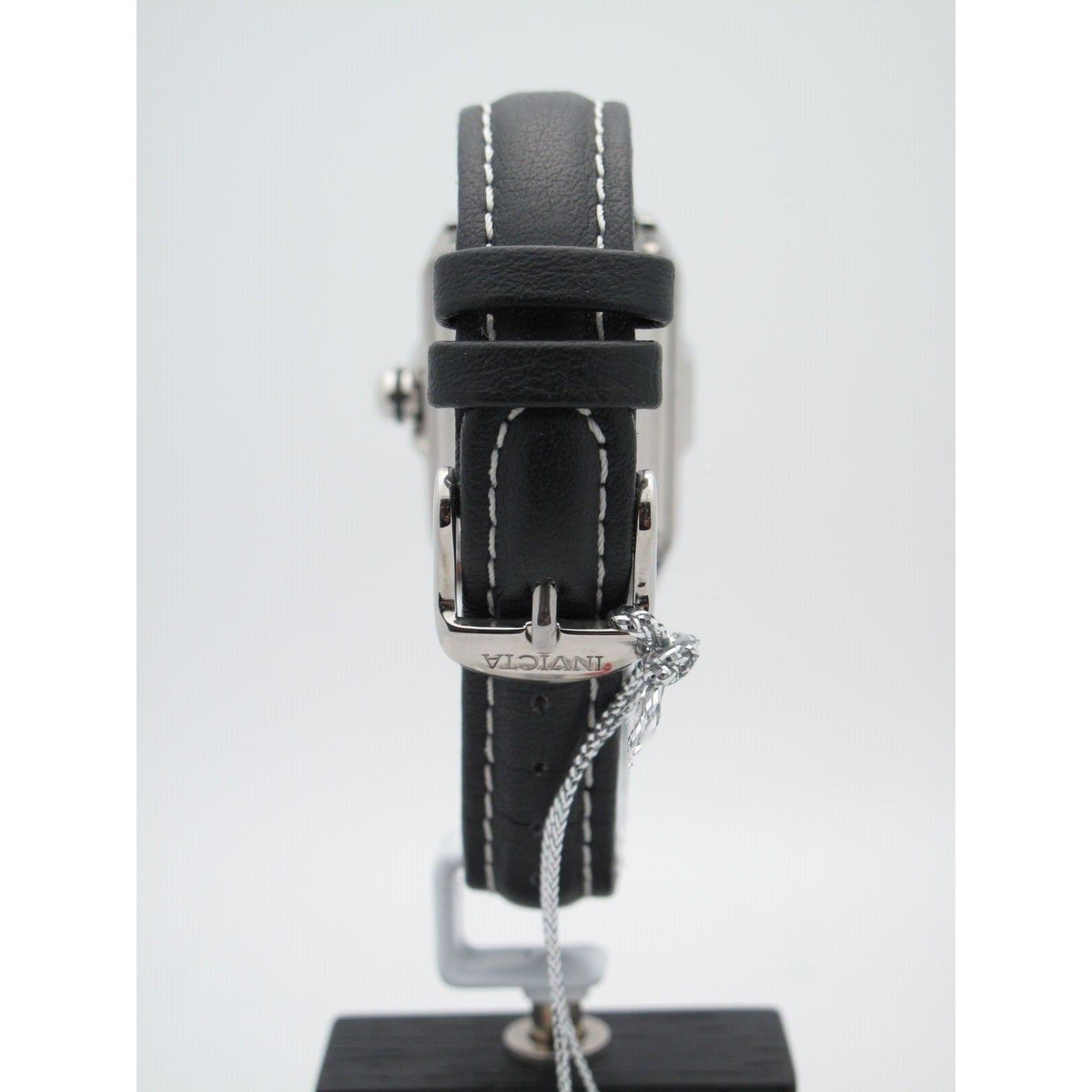 Invicta Lupah Ladies Stainless Steel 0.15CT. Diamond Bezel Black Band Watch 2151