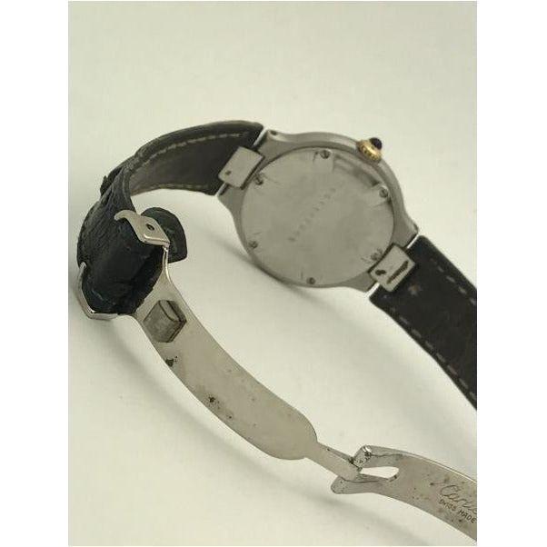 Cartier Must de Vintage Roman Bezel Two Tone Quartz Leather Strap Watch 901142688