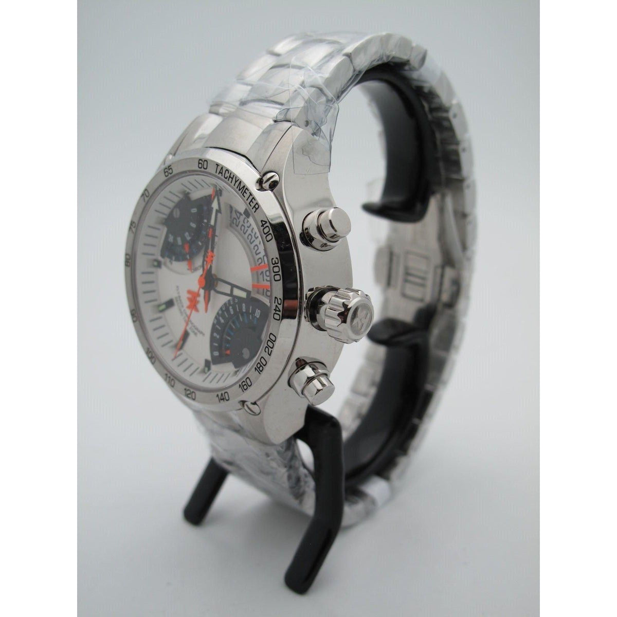 Timex TX Men's Flyback White Dial Chronograph Compass 2nd Time Zone Watch T3C175