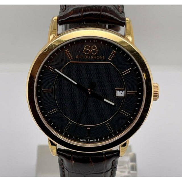 Rue Du Rhone Men's Brown Dial Brown Leather Strap Watch 87WA130013