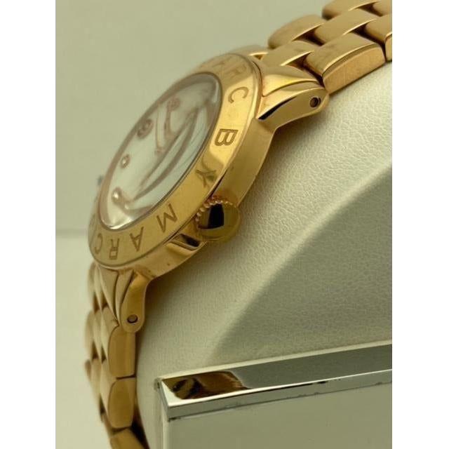 Marc Jacobs Ladies White Dial Rose Gold Stainless Steel Strap Quartz Watch MBM3077