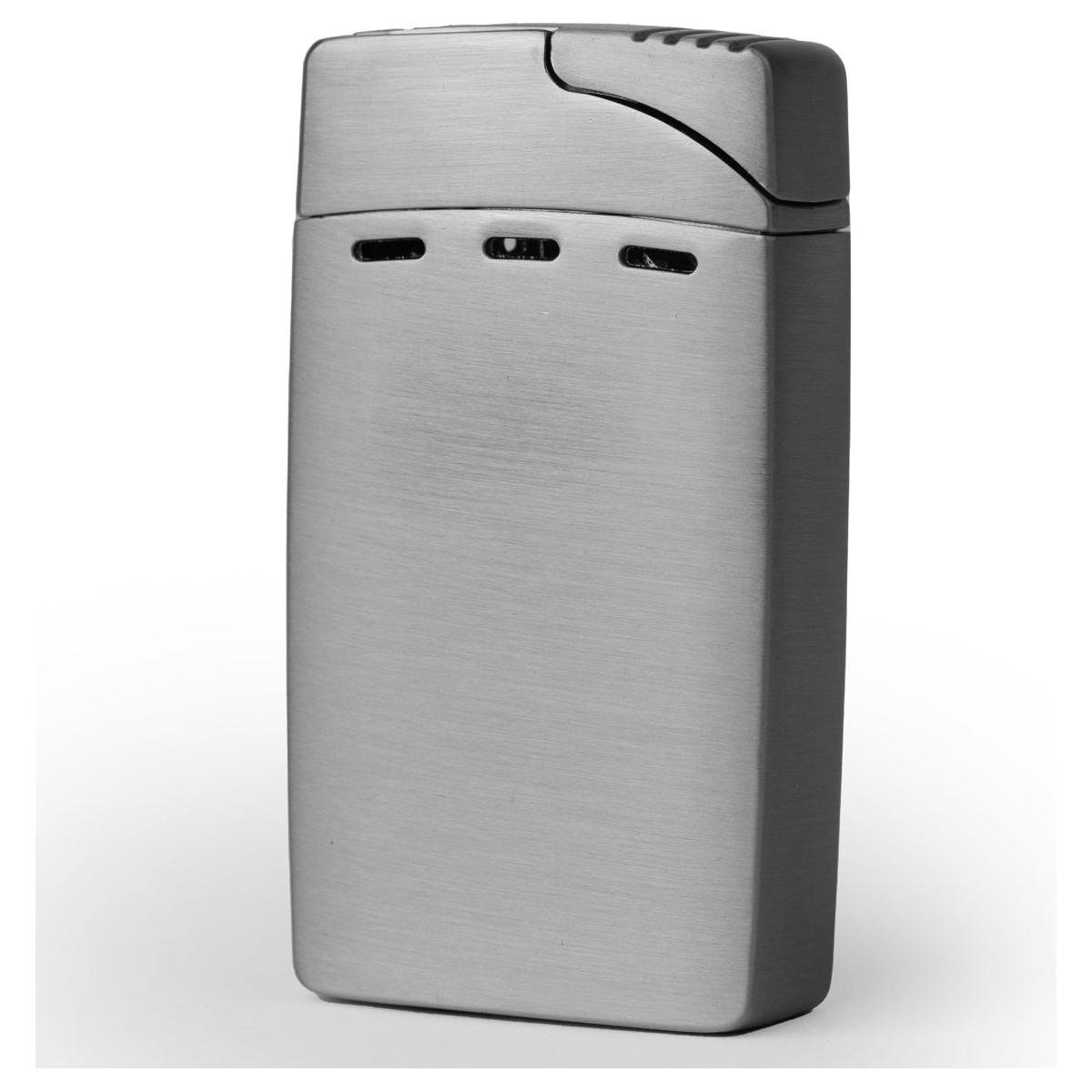 Silver Color Dual Jet Torch Lighter with Cutter Combo