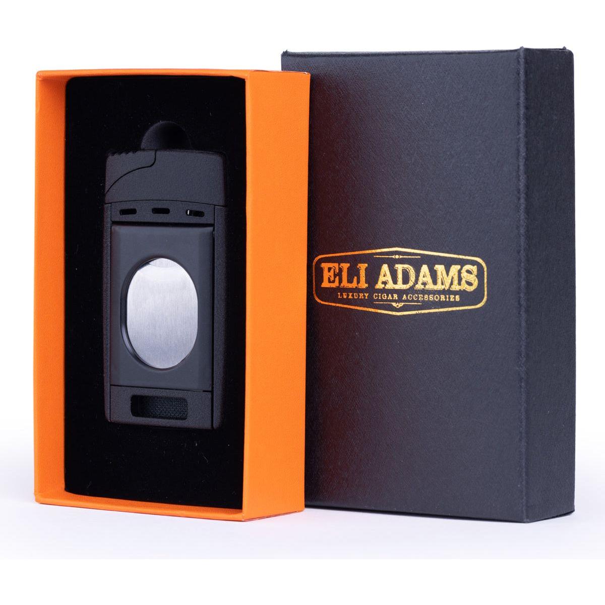 Black Color Dual Jet Torch Lighter with Cutter Combo