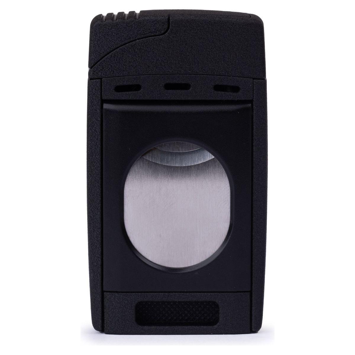 Black Color Dual Jet Torch Lighter with Cutter Combo
