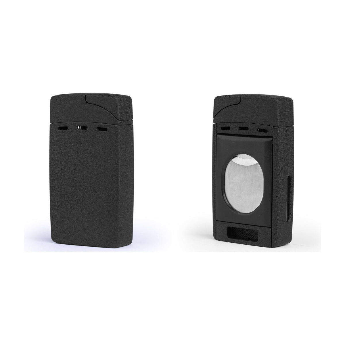 Black Color Dual Jet Torch Lighter with Cutter Combo