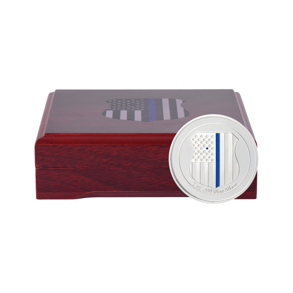 Thin Blue Line 1oz Pure Silver Challenge Coin