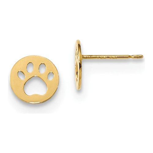 EARBBQGGK956 14k Madi K Kids Pawprint Post Earrings