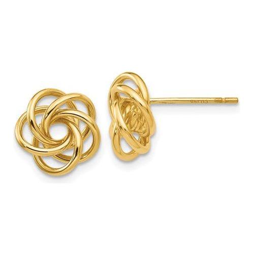 EARBBQGH439 14k Love Knot Earrings