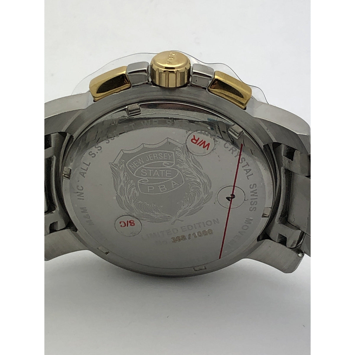 NJSPBA Men's Blue Dial Stainless Steel Bracelet Watch 368/1000