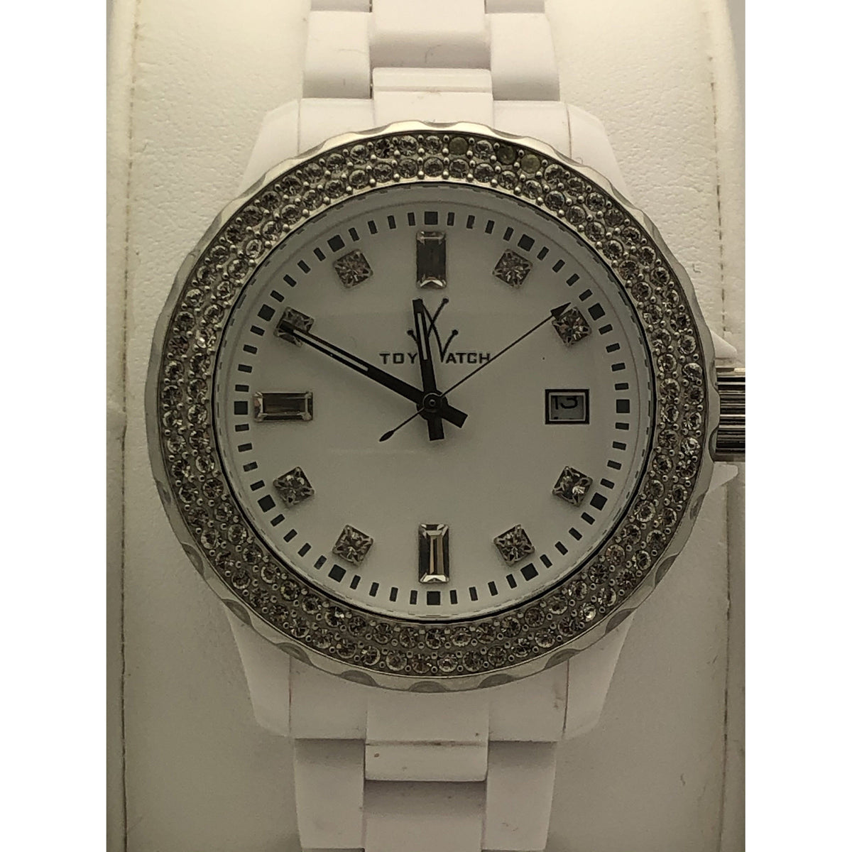 Toy Unisex White Dial White Plastic Bracelet Watch