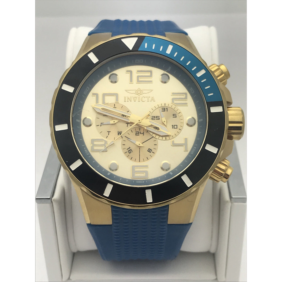 Invicta Pro Diver Masters of the Champagne Dial Blue Strap Watch 18740
