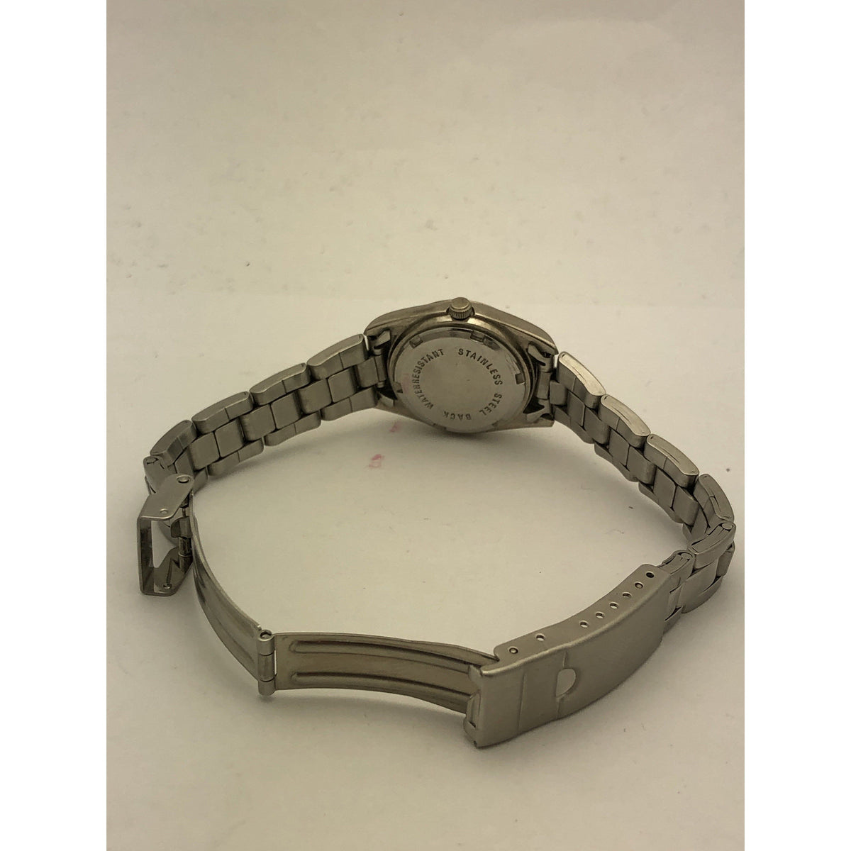 Hollywood Polo Ladies Pink Dial Silver Tone Stainless Steel Bracelet