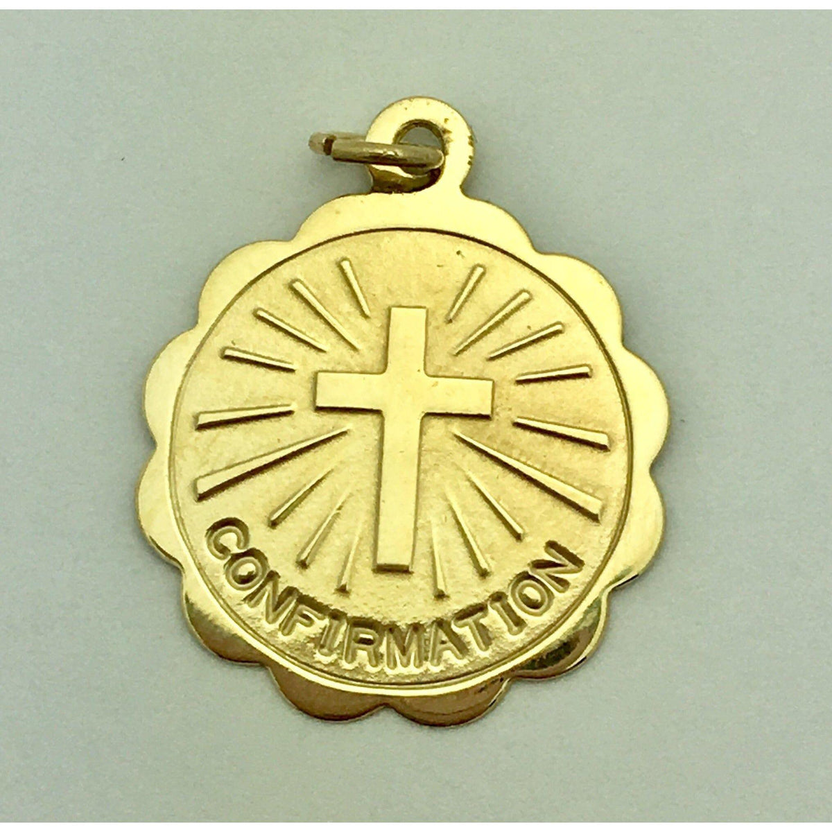 CHARJ008 14K Yellow Gold Confirmation Cross Charm