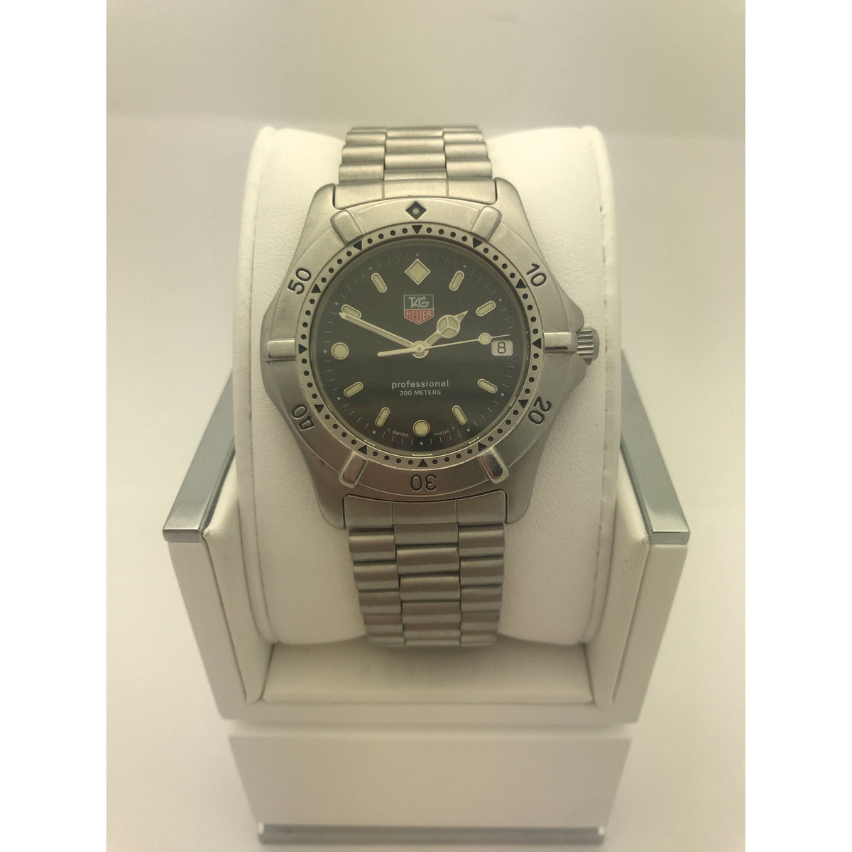 Tag Heuer Men's Professional Black Dial Stainless Steel Bracelet Watch WE1110-R