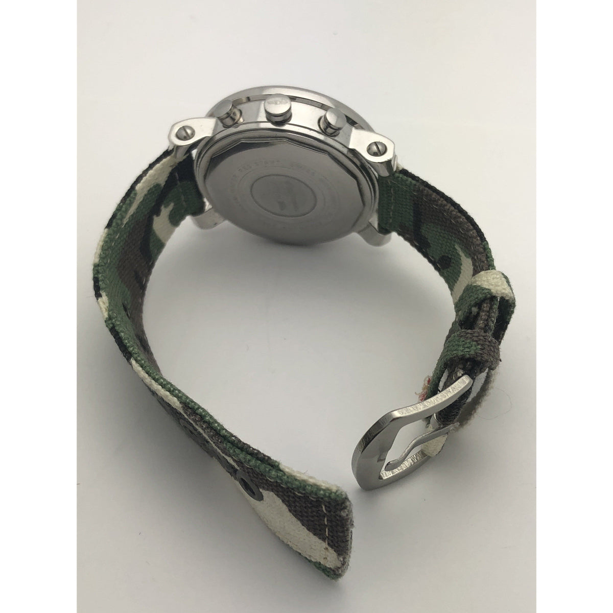 Techno Diezel Men's Silver Dial Stainless Steel Camouflage Bracelet Watch 340029