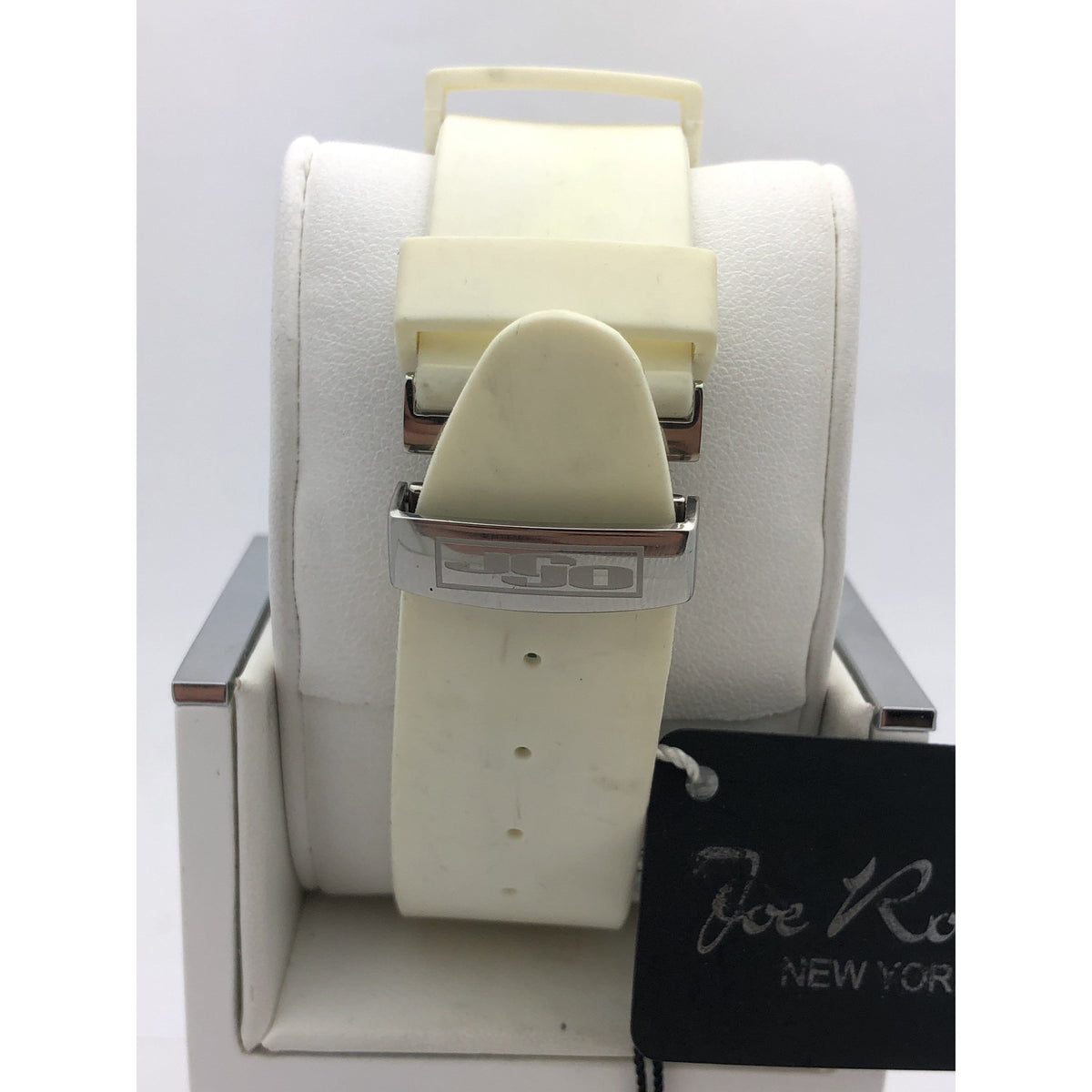 Joe Rodeo Men's Blue Mother of Pearl Dial White Rubber Band Watch JJM29