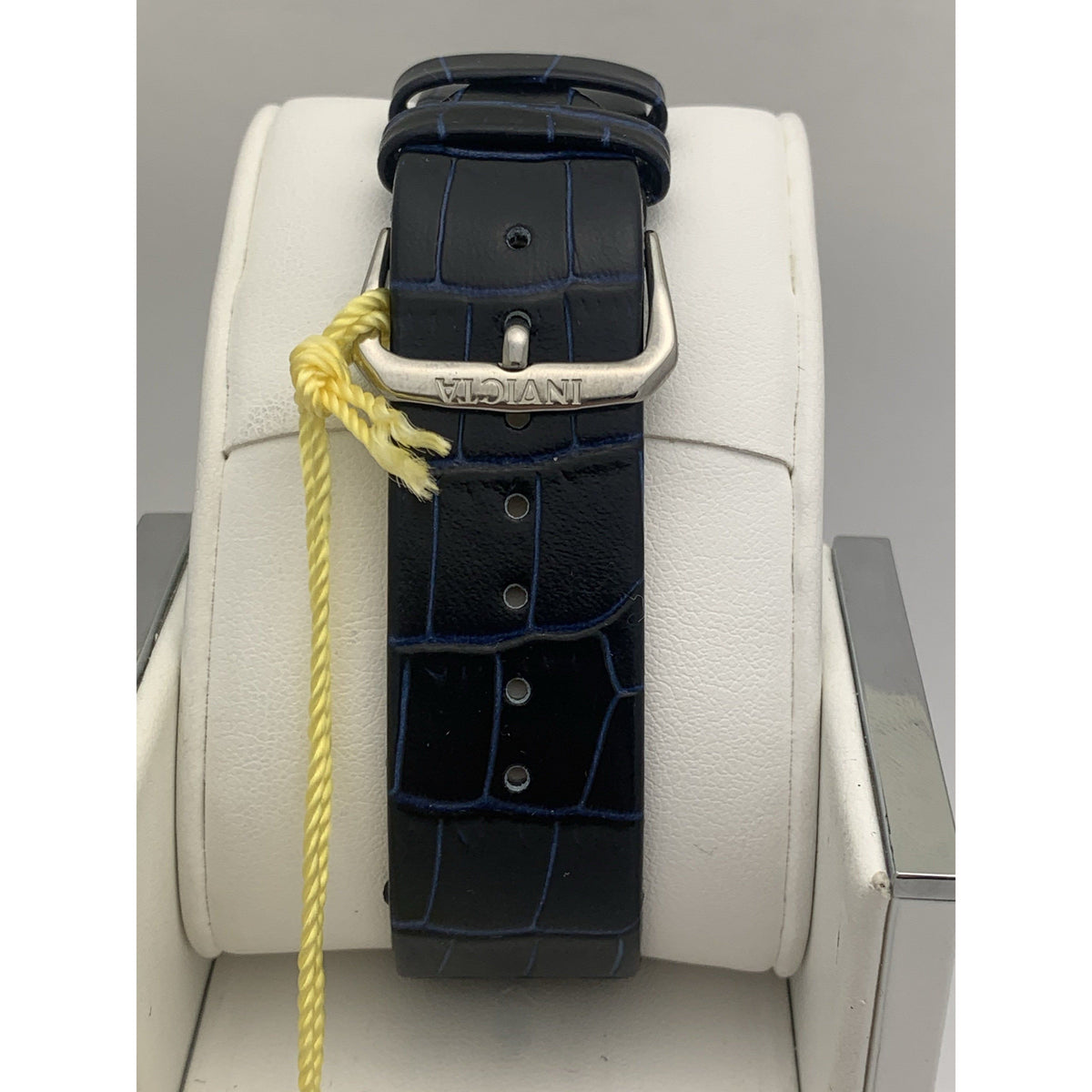 Invicta White Dial Dark Blue Leather Strap Watch 0065