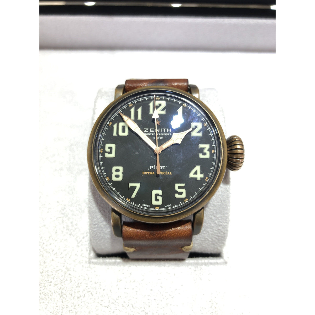 Zenith Men's Brigadier General James B. Thayer Nubuk Leather Watch 24.2434.679