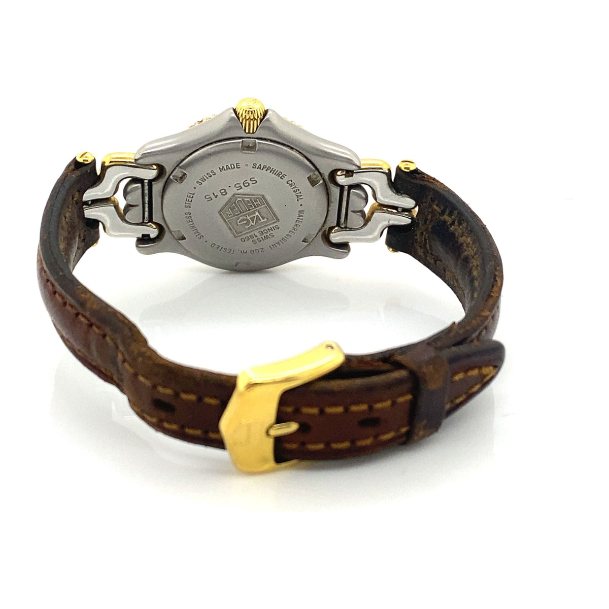 Tag Heuer Ladies White Dial Brown Leather Strap Quartz Watch H56070