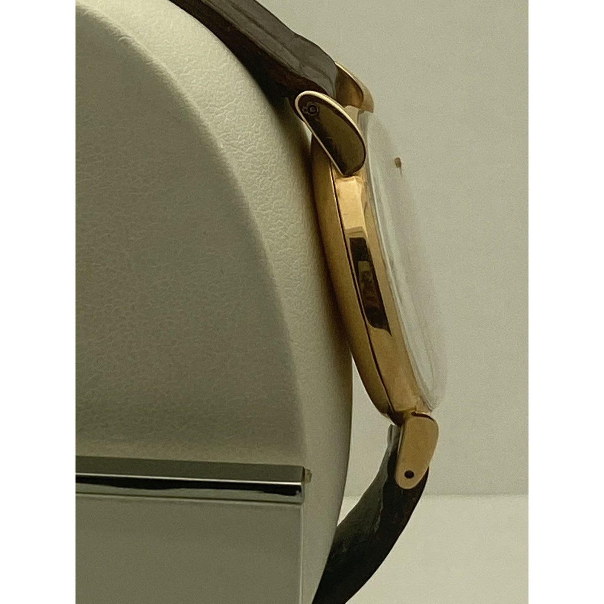 International Watch Schaffhauser 14K Light Rose Gold Leather Strap Watch 1096641