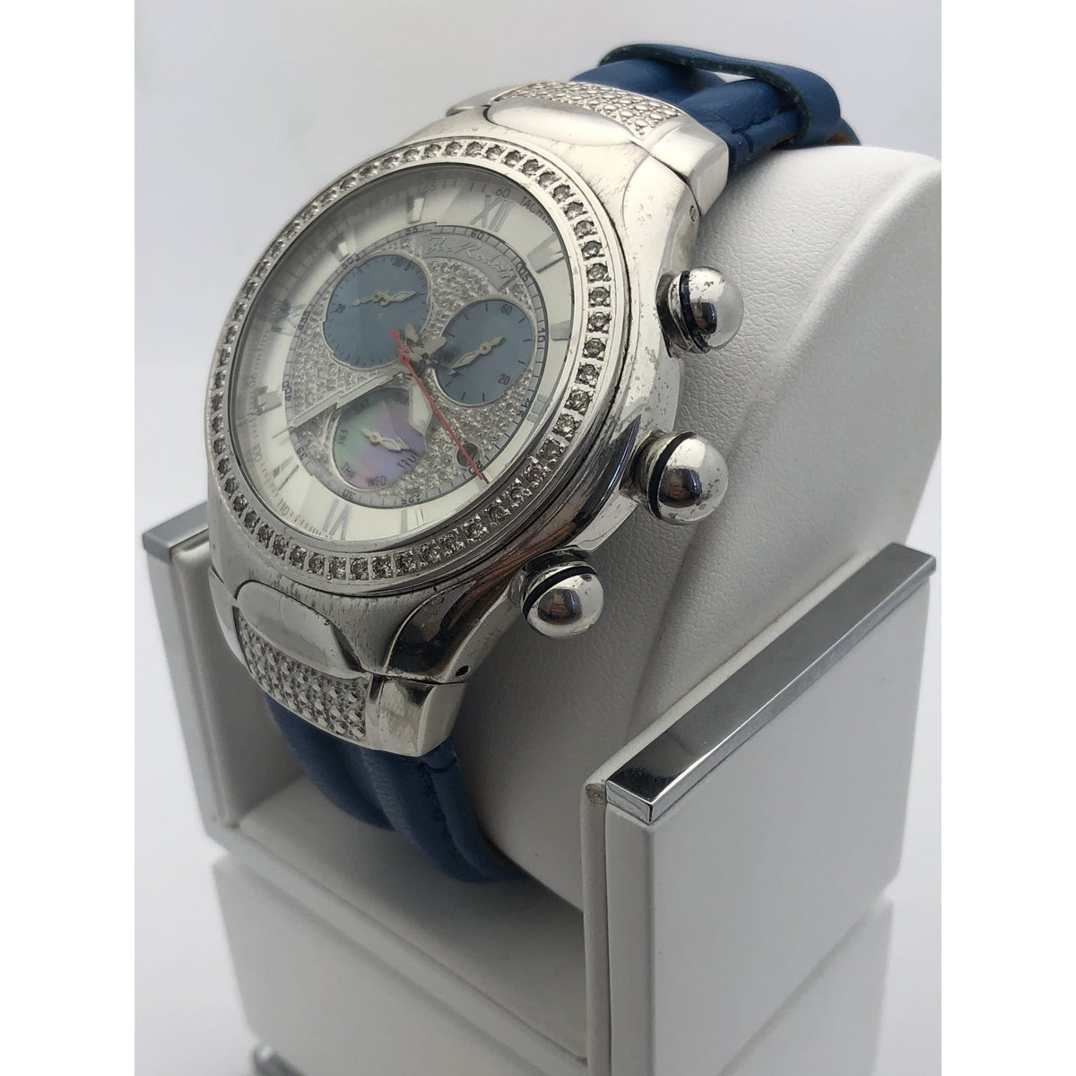 Joe Rodeo Men's Stainless Steel Leather Blue Band Watch RJ00470