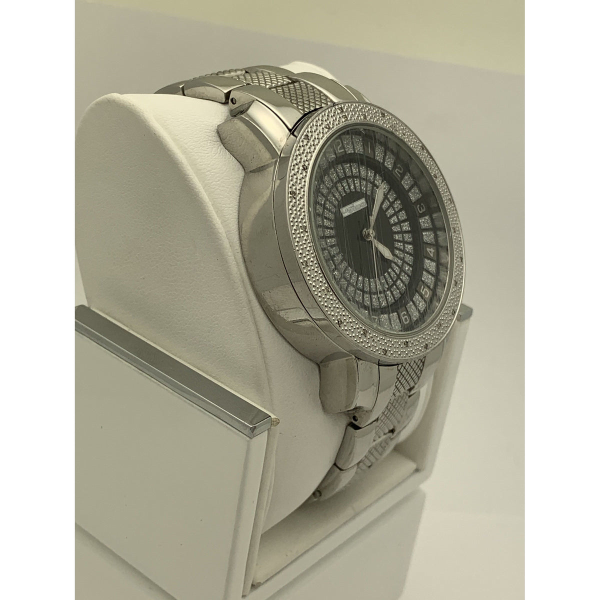 JOJO Men's Black Dial Stainless Steel Bracelet Watch IJ-1037