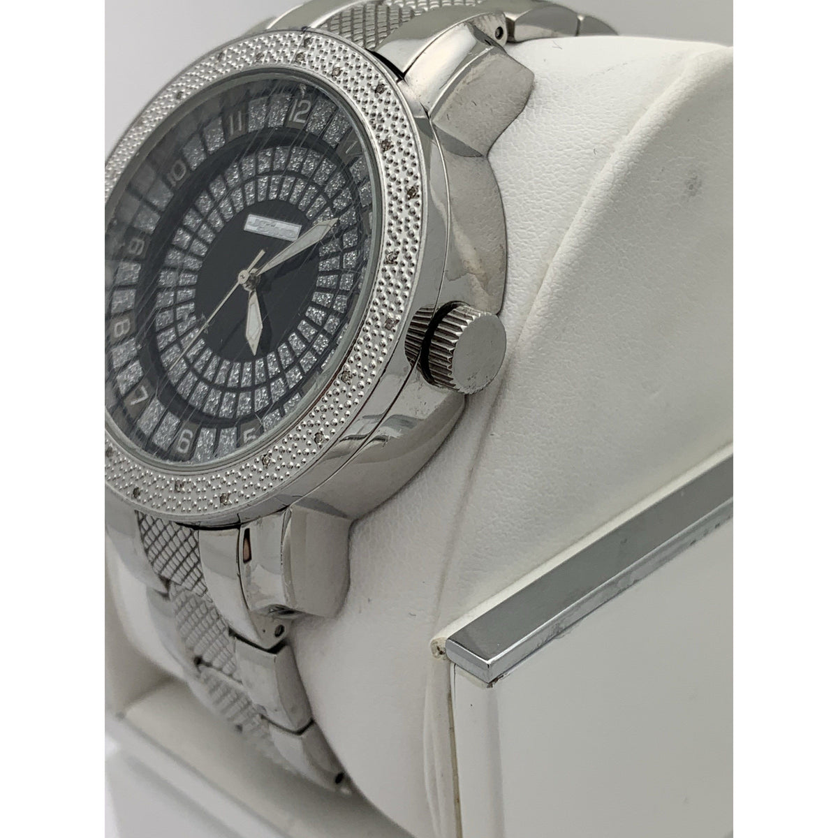 JOJO Men's Black Dial Stainless Steel Bracelet Watch IJ-1037