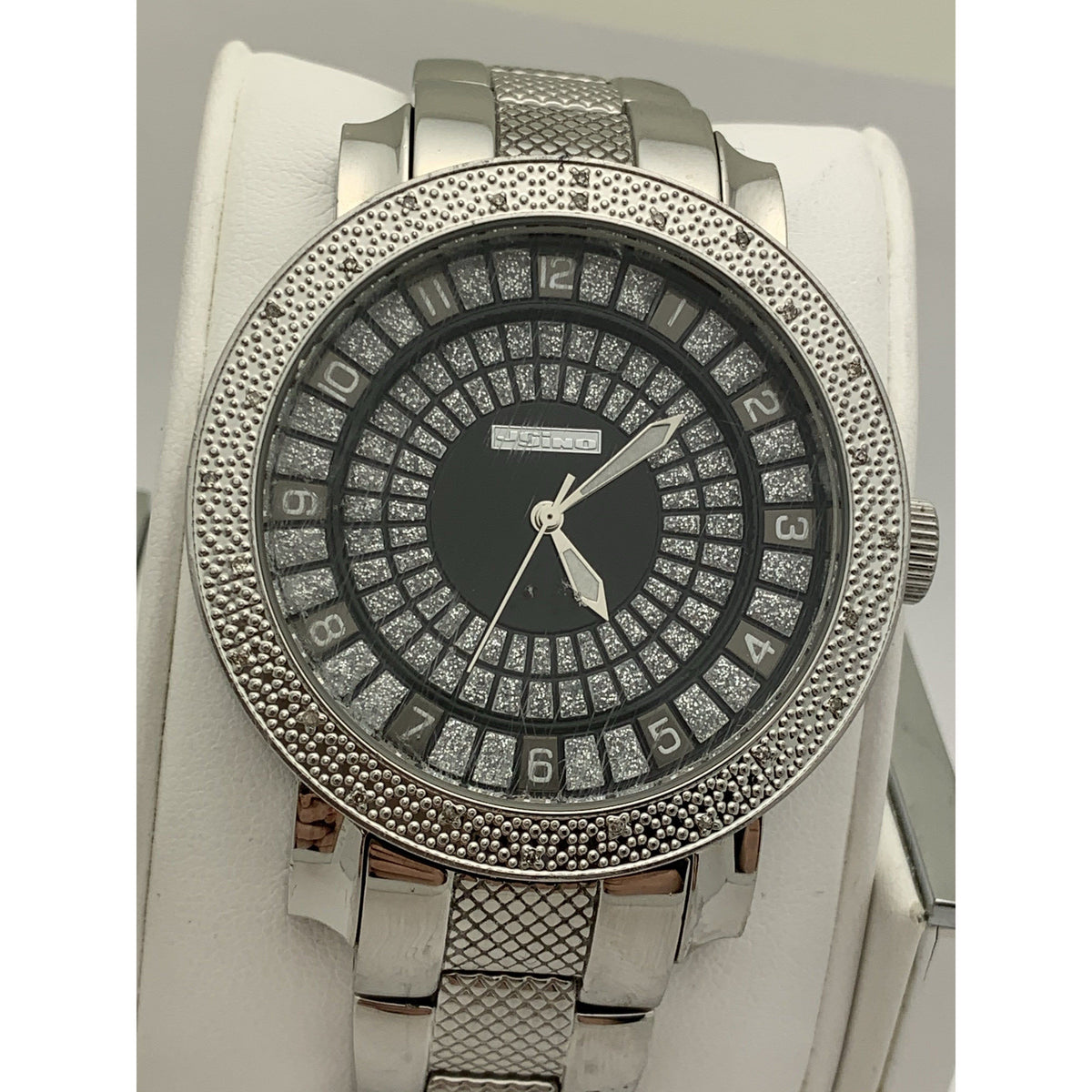 JOJO Men's Black Dial Stainless Steel Bracelet Watch IJ-1037