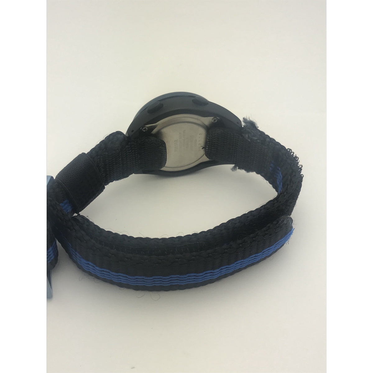 Pulsar Spoon Men's Black & Blue Fabric Velcro Strap Digital Watch PZX015S