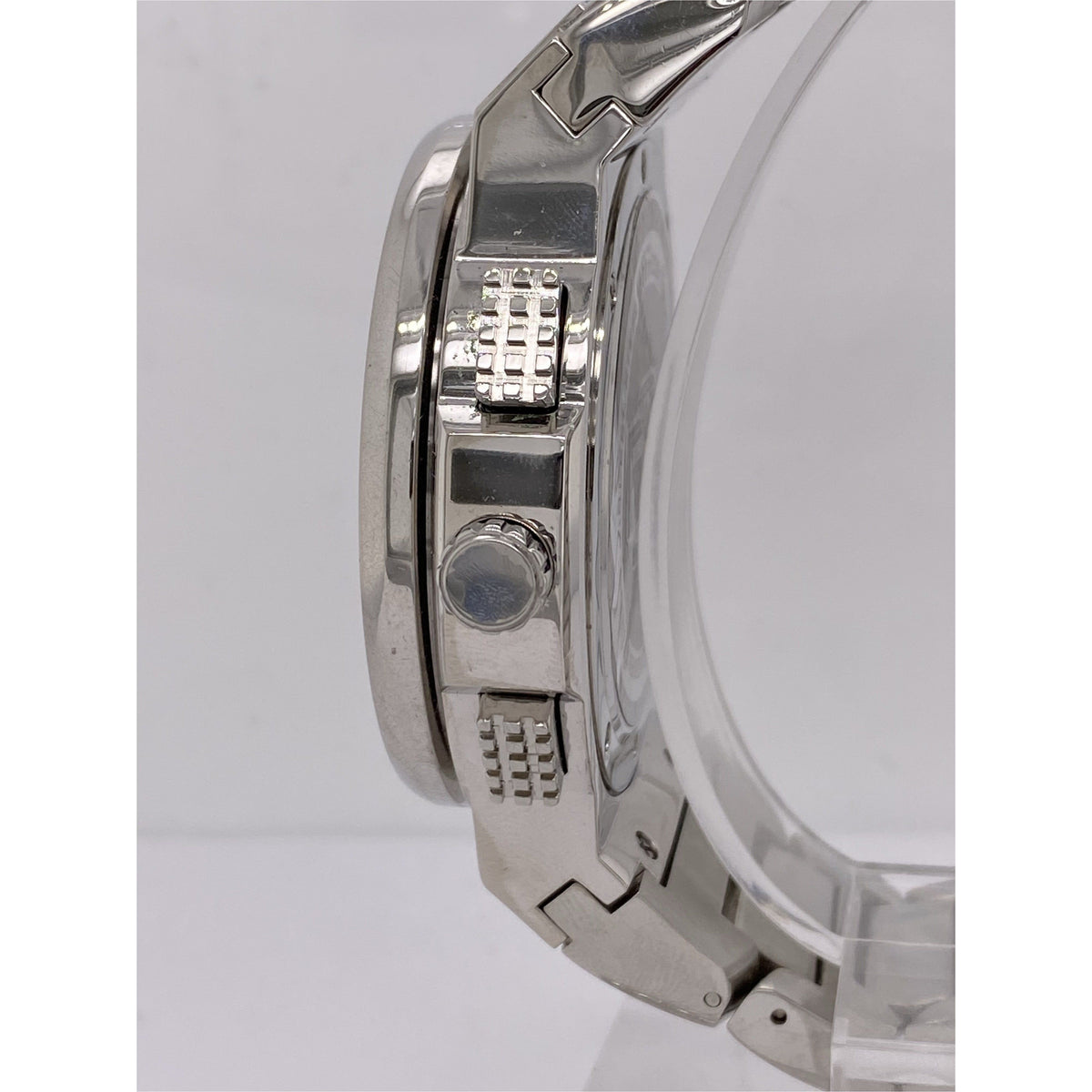 Freeze Men's Yellow/White Puzzle Piece Dial Silver Stainless Steel Bracelet Watch F4394