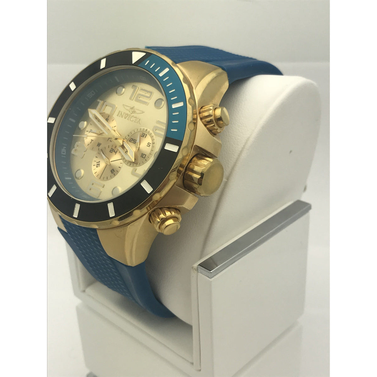 Invicta Pro Diver Masters of the Champagne Dial Blue Strap Watch 18740