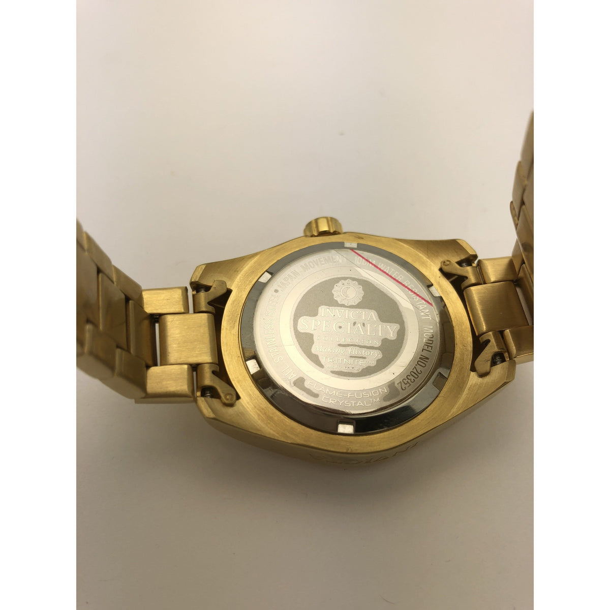 Invicta Ladies Gold Tone Stainless Steel Case and Band Watch 20352